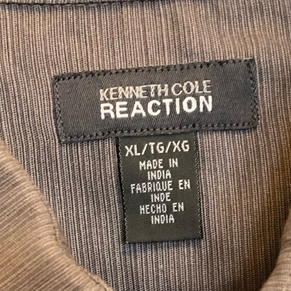 Kenneth Cole Reaction Button Down Gray Shirt XL - Picture 4 of 8